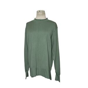 Green long sleeves high neck sweater size Large